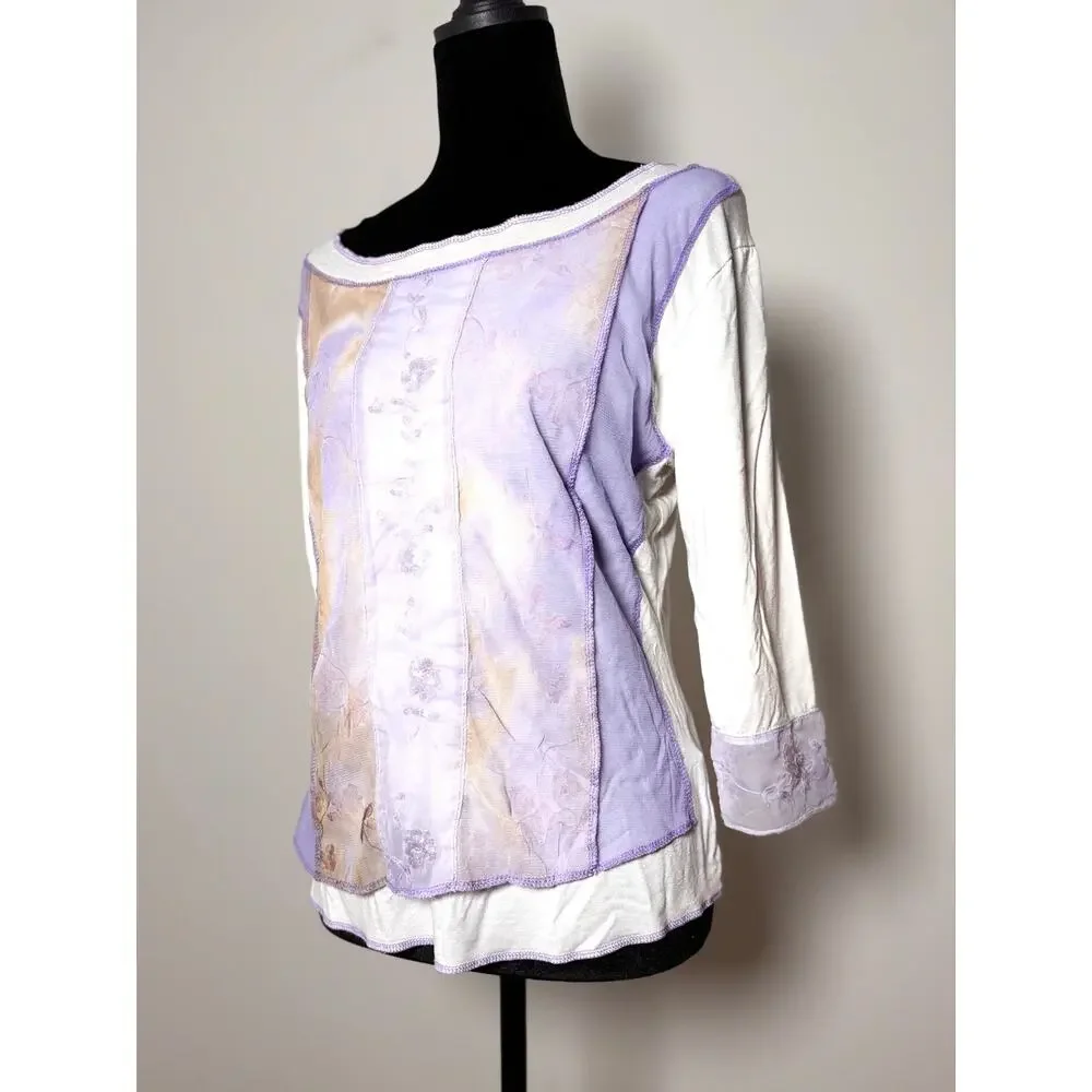 READ DESC Sym Lavender Overlay Top